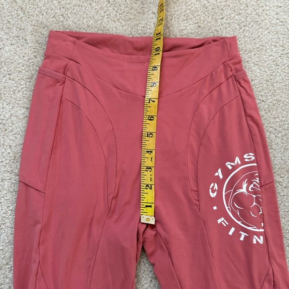 Gymshark Legacy Leggings Peach Pink Logo Pockets Gym Workout - Picture 7 of 8